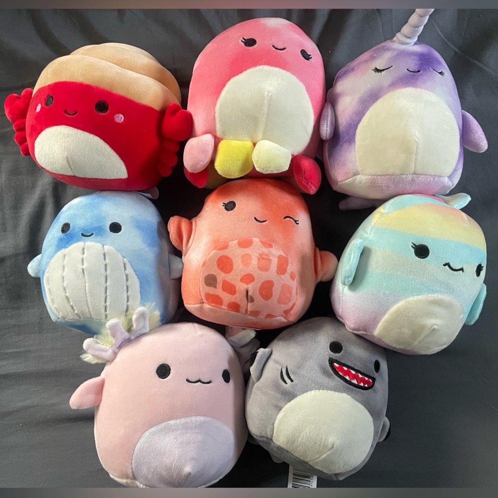 Squishmallows Sea Creature SET of 8